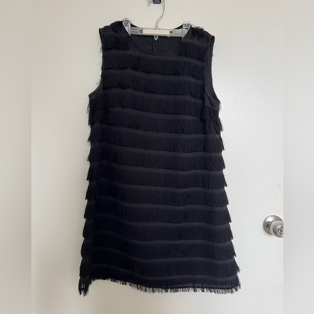 Elegant Black Fringe Dress